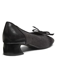 Soft Denim Ballerina Crescent Pumps