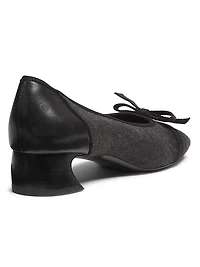 Soft Denim Ballerina Crescent Pumps