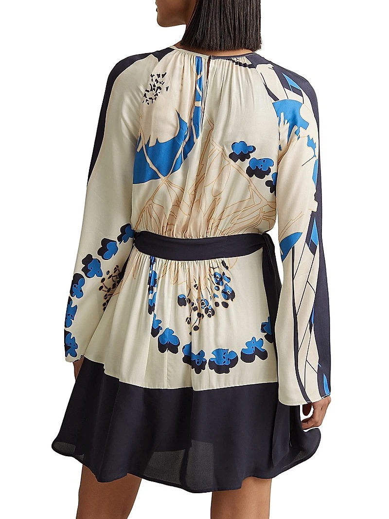 Sasha Satin Bell-Sleeve Minidress