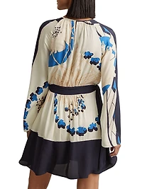 Sasha Satin Bell-Sleeve Minidress