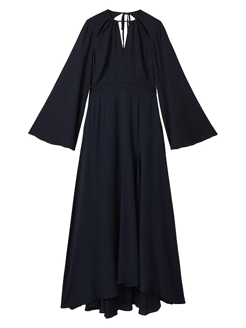 Andra Flute-Sleeve Maxi Dress