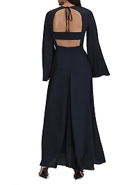 Andra Flute-Sleeve Maxi Dress