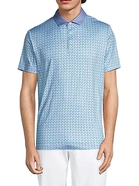 Cowley Pinwheel Print Polo