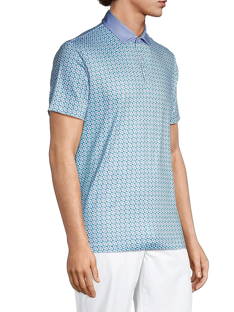 Cowley Pinwheel Print Polo