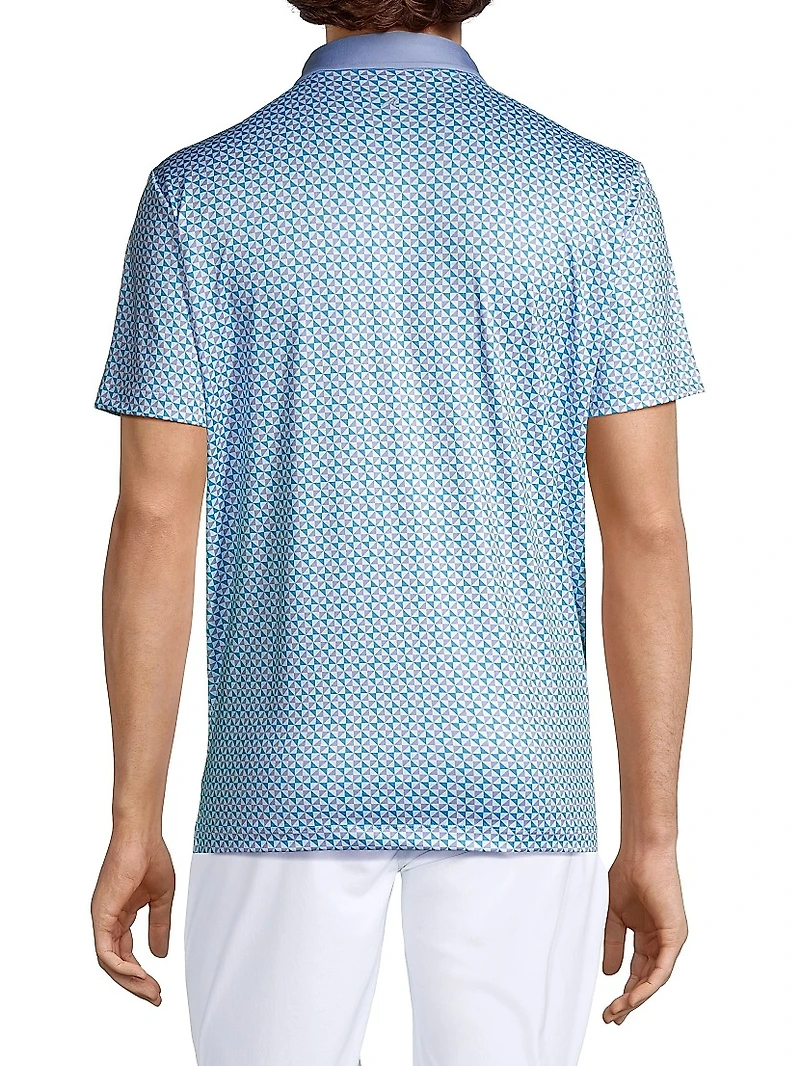 Cowley Pinwheel Print Polo