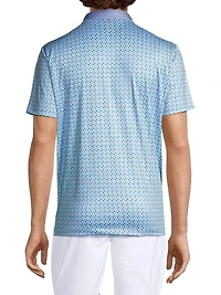 Cowley Pinwheel Print Polo