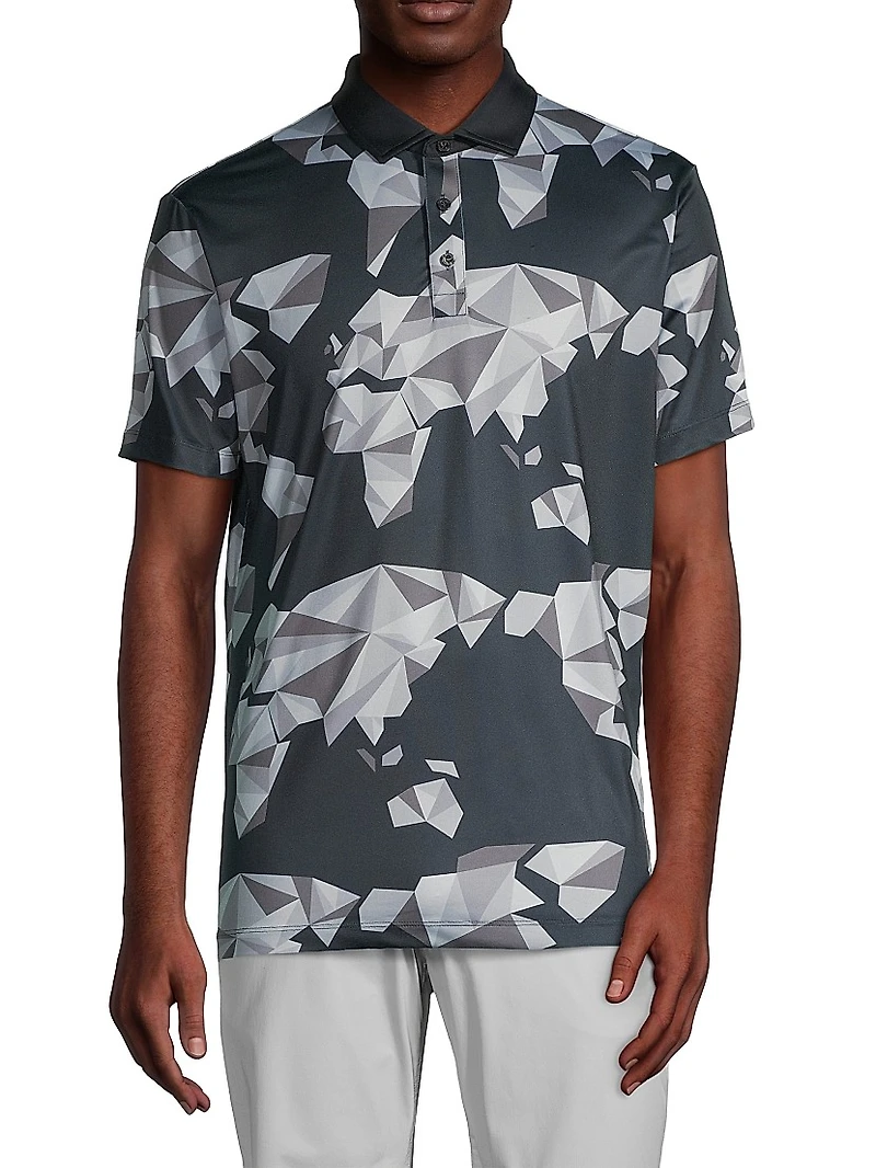 Bond Origami Print Polo