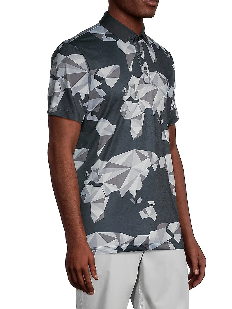 Bond Origami Print Polo