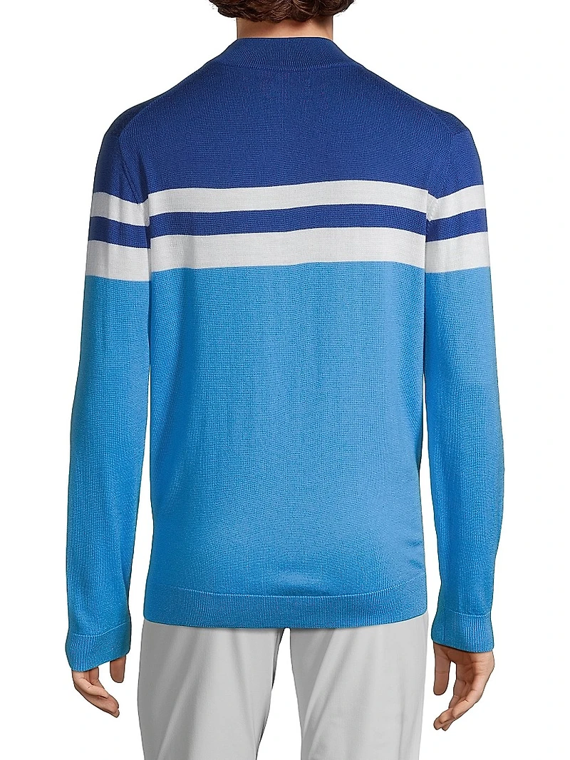 Cooper Striped Half-Zip Sweater