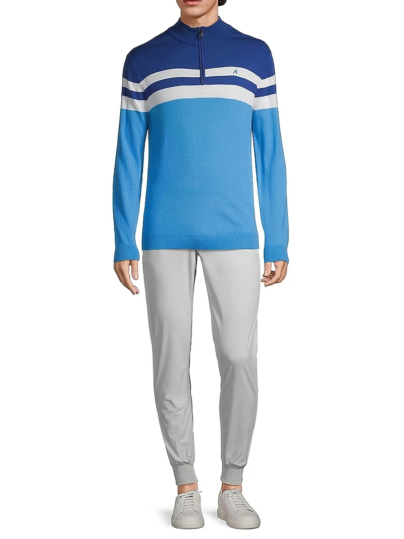 Cooper Striped Half-Zip Sweater