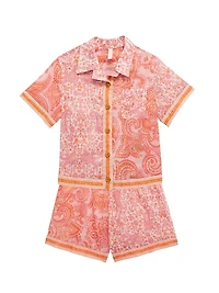 Little Girl's & Girl's Ottie Paisley Shorts