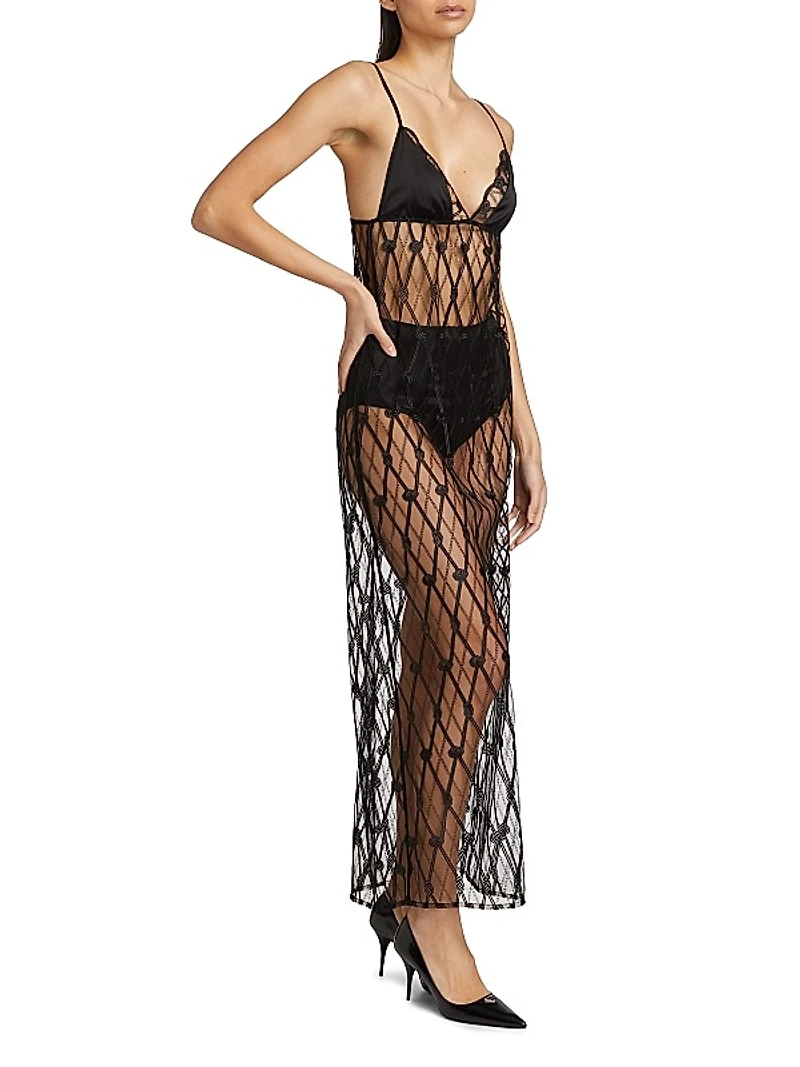 Bondage Maxi Slip Dress
