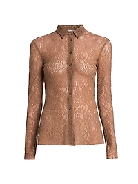 Stretch Lace Long-Sleeve Shirt