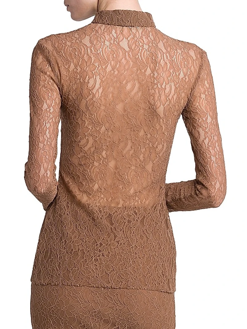 Stretch Lace Long-Sleeve Shirt