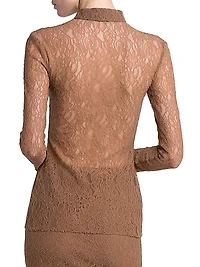 Stretch Lace Long-Sleeve Shirt