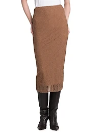 Stretch Lace Midi-Skirt