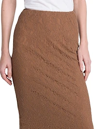 Stretch Lace Midi-Skirt