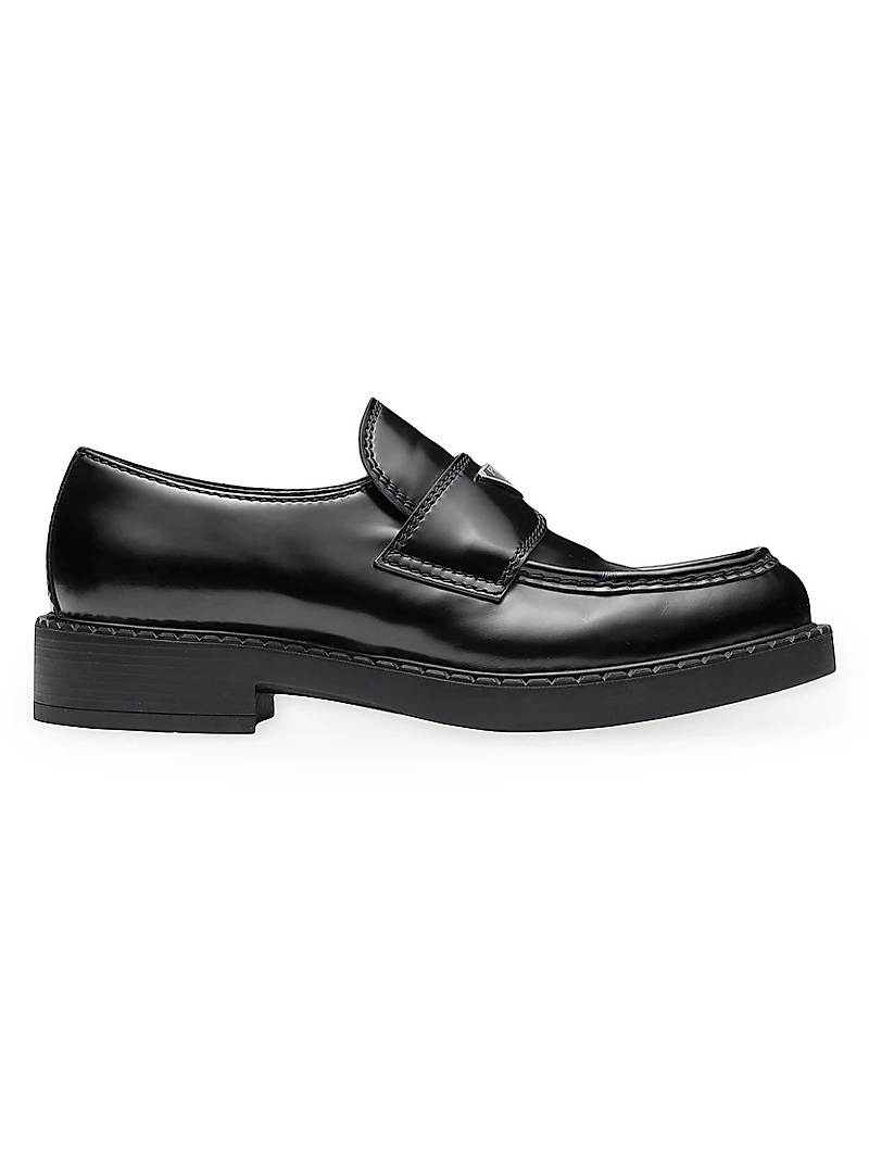 Men's Brushed Leather Loafers