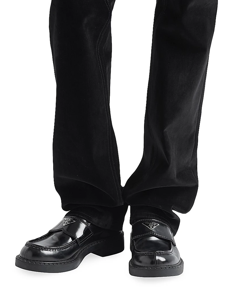 Men's Brushed Leather Loafers