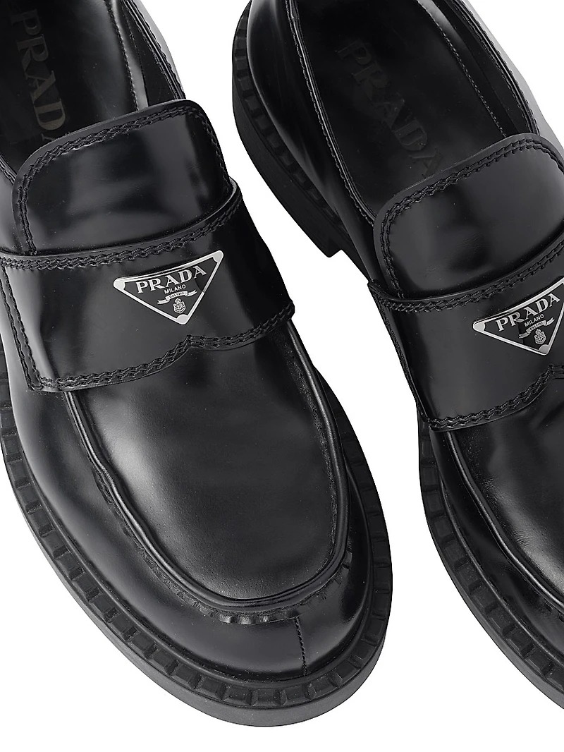 Men's Brushed Leather Loafers