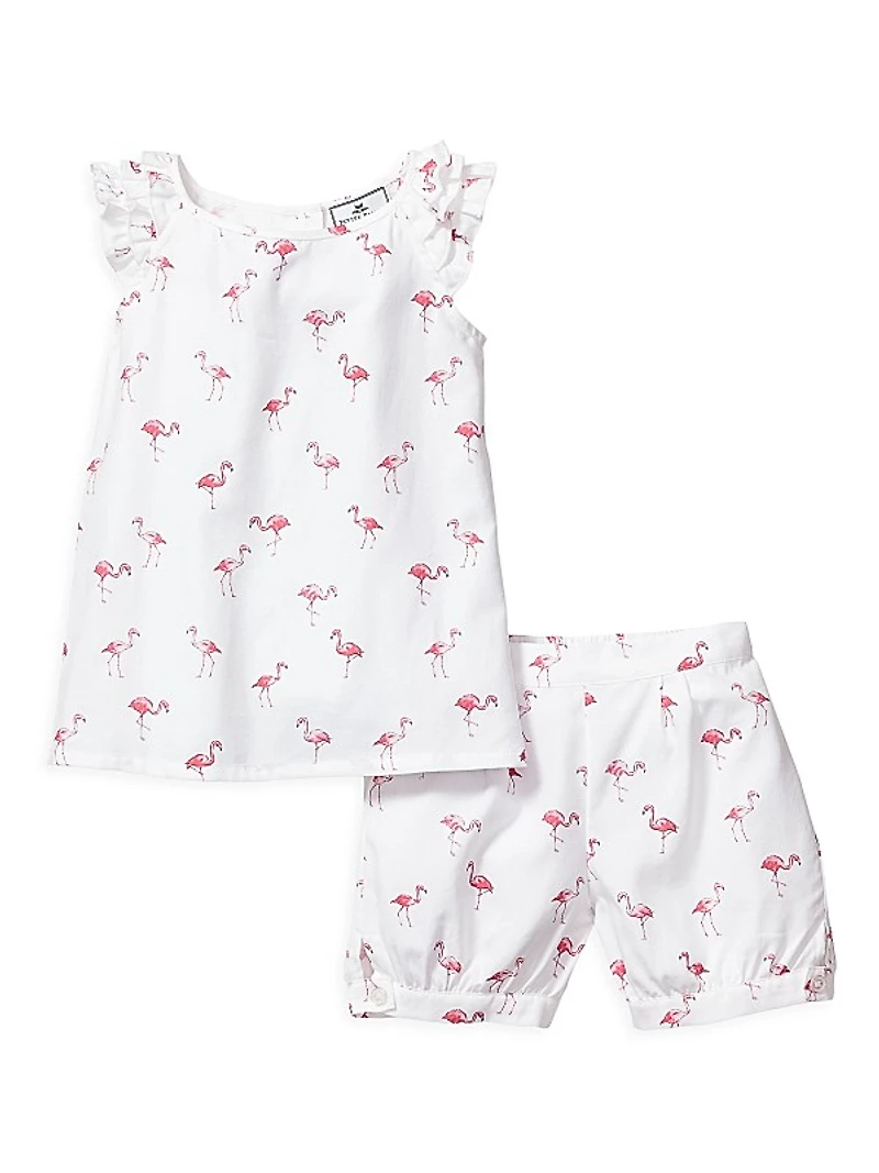 Little Kid's & Kid's Flamingos Amelie Shorts Pajama Set