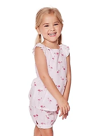 Little Kid's & Kid's Flamingos Amelie Shorts Pajama Set