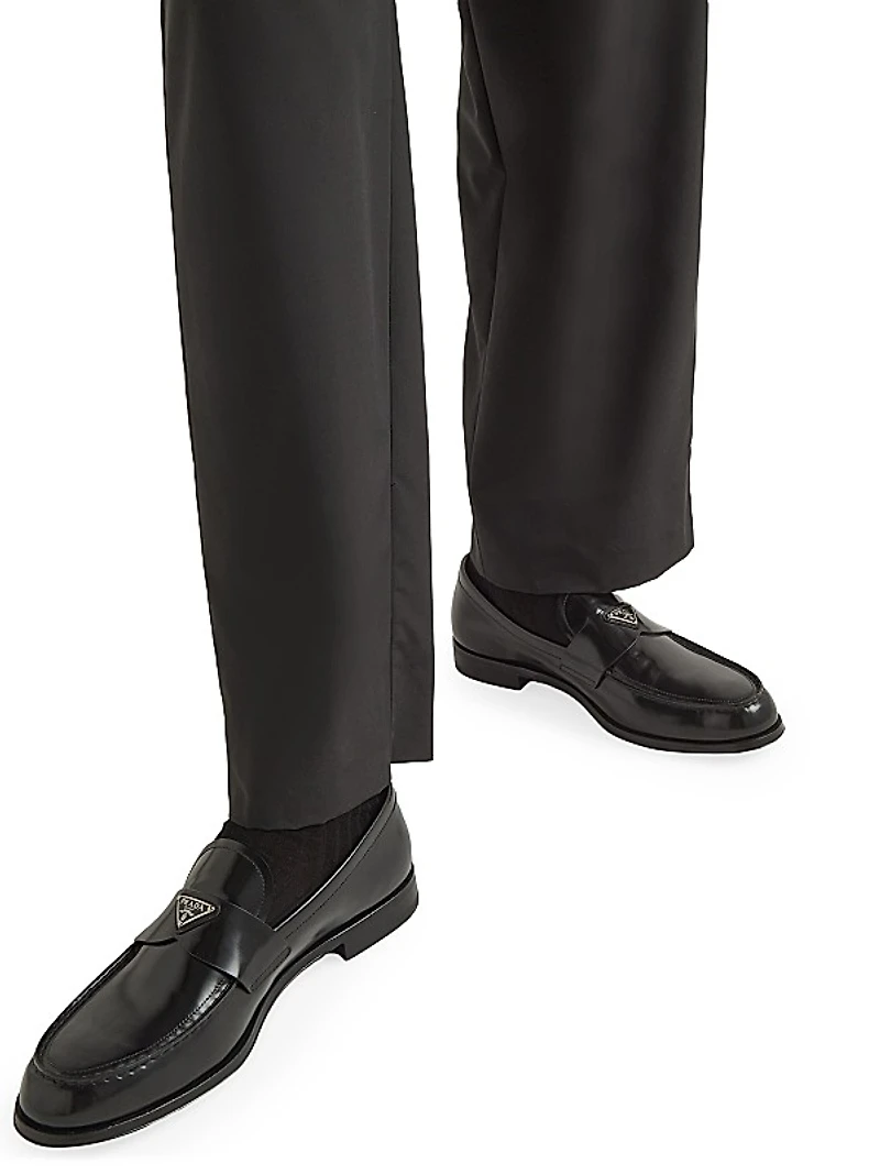 Men's Brushed Leather Loafers
