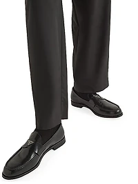 Men's Brushed Leather Loafers