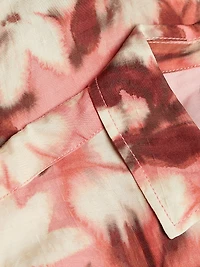 Skye Abstract Linen-Blend Tie-Waist Romper