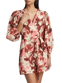 Nolita Floral Tie-Waist Minidress