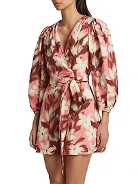 Nolita Floral Tie-Waist Minidress
