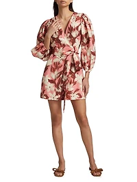 Nolita Floral Tie-Waist Minidress