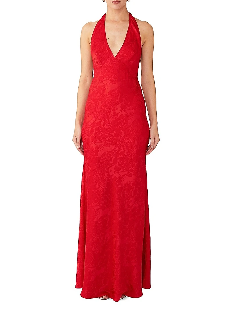 Velma Floral Jacquard Dress