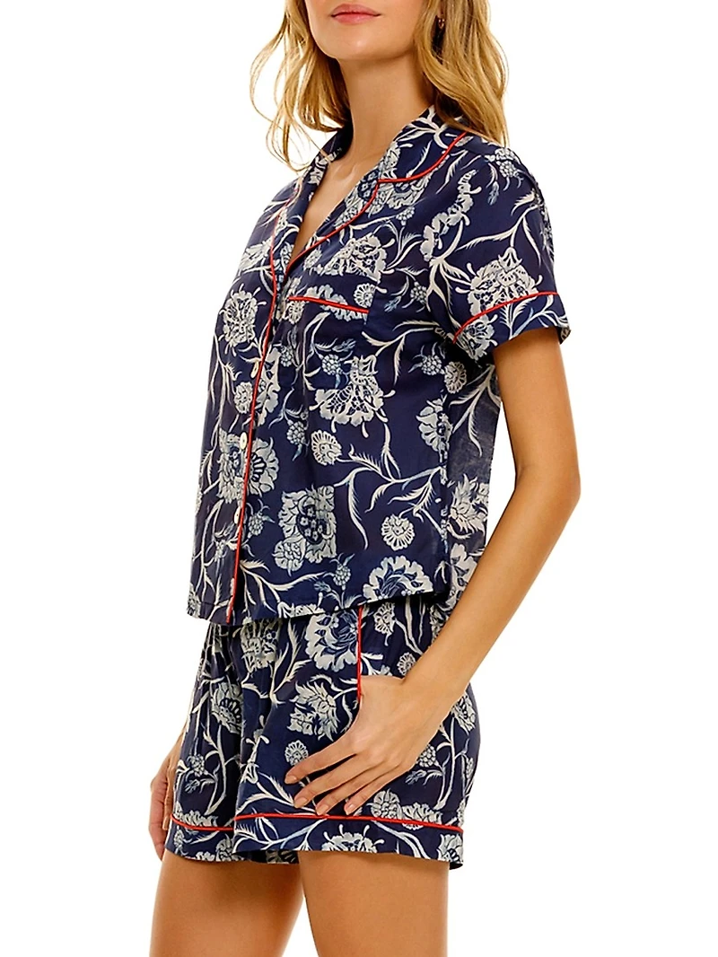 Summer Soirée Nina Claire 2-Piece Cotton Pajama Set