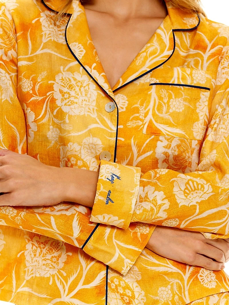 Summer Soirée Vera 2-Piece Linen Pajama Shorts