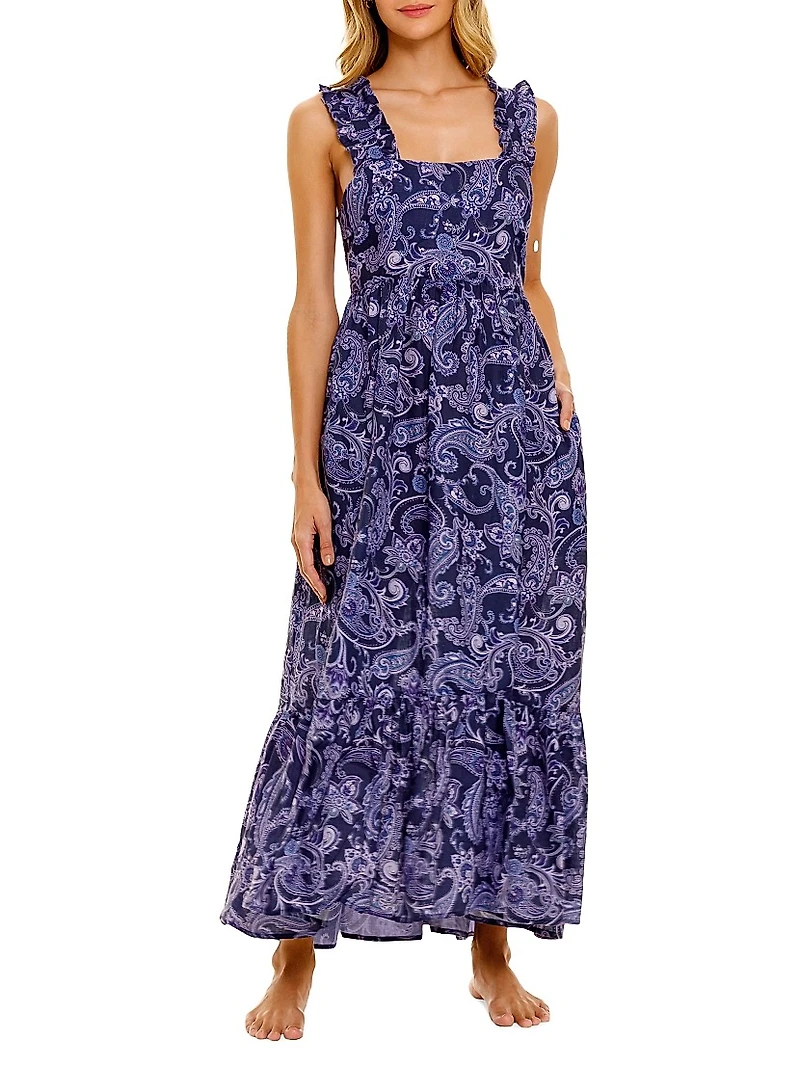 Summer Soirée Mika Syrus Linen Maxi Dress