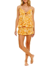 Summer Soirée Rosie Claire 2-Piece Linen Pajama Set