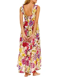 Summer Soirée Mika Wind Floral Cotton Maxi Dress