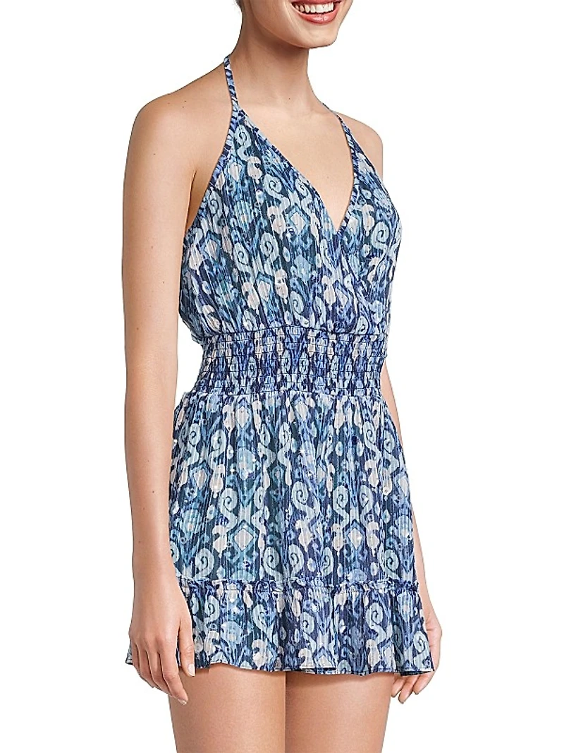 Liza Smocked Halter Minidress