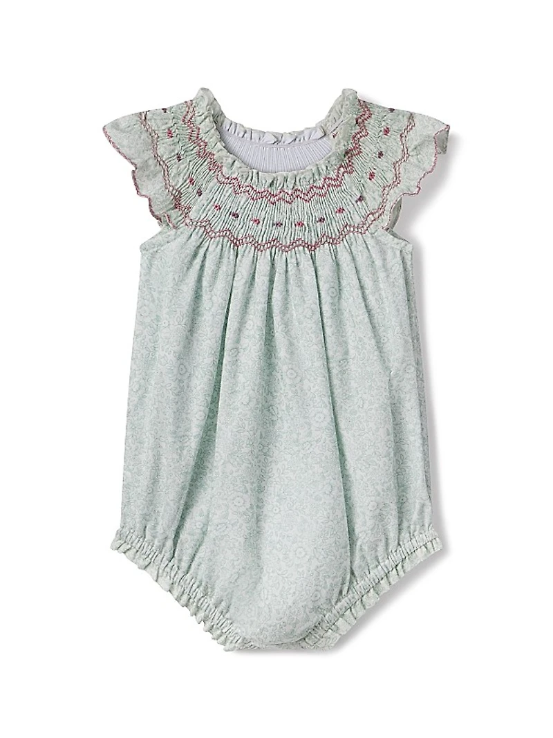 Baby Girl's & Little Girl's Daisy Floral Cotton Bubble Romper