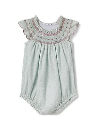 Baby Girl's & Little Girl's Daisy Floral Cotton Bubble Romper