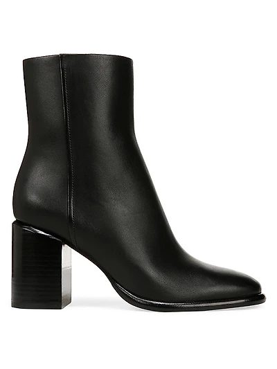 Luca 80MM Leather Ankle Booties