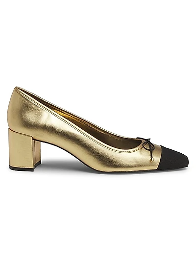 Arissa 65MM Metallic Leather Pumps
