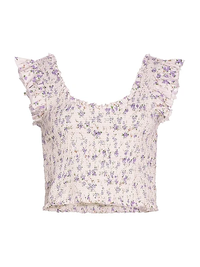 Dovi Smocked Floral Top