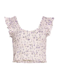 Dovi Smocked Floral Top
