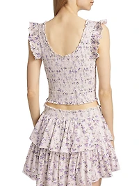 Dovi Smocked Floral Top