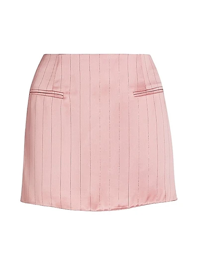 Tove Satin Pinstripe Miniskirt
