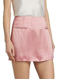 Tove Satin Pinstripe Miniskirt