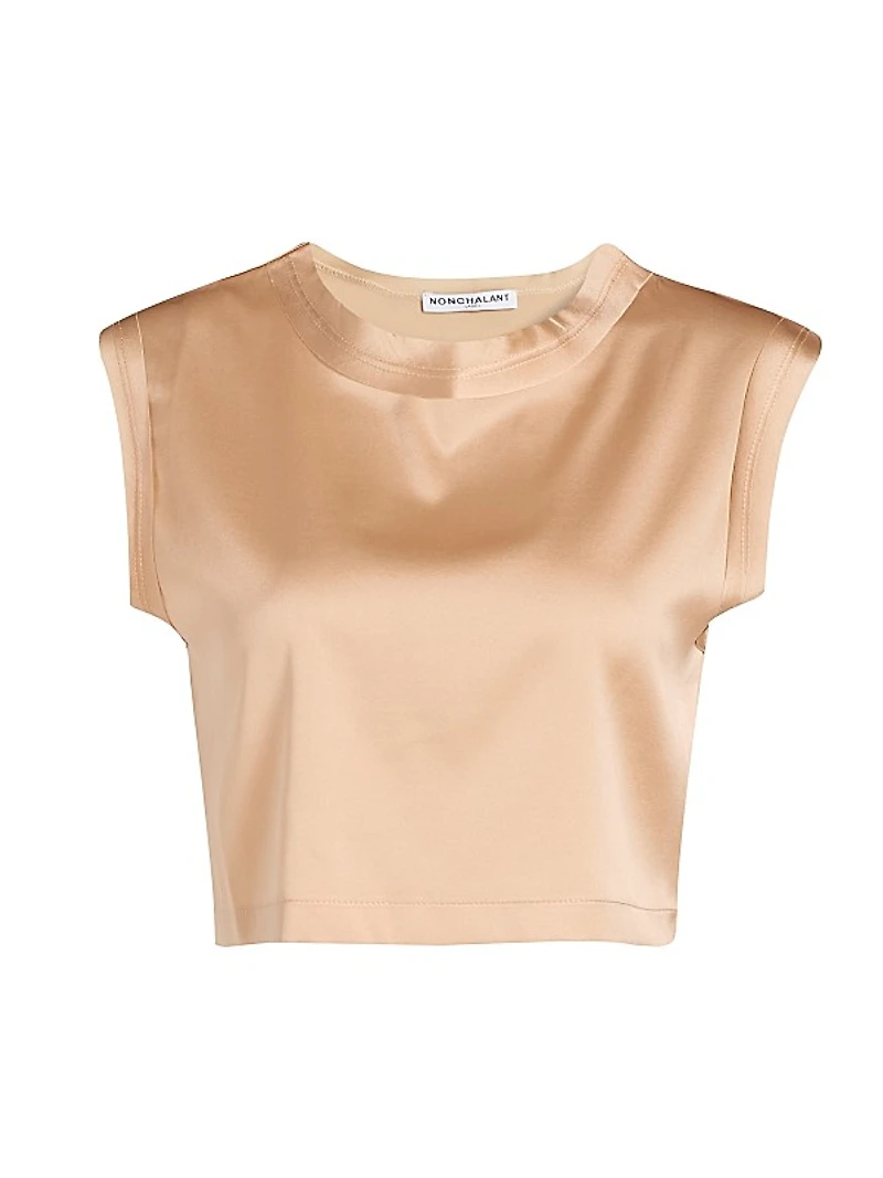 Mel Silk Crop T-Shirt