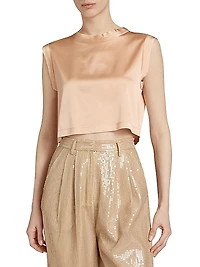 Mel Silk Crop T-Shirt